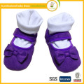 2015Hot selling baby princess shoes with bowknot/Fashion baby girls velcro cloth first walkers